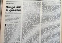 Haute Volta. Ouaga sur le qui-vive. Mohamed Maïga. 01/08/1983