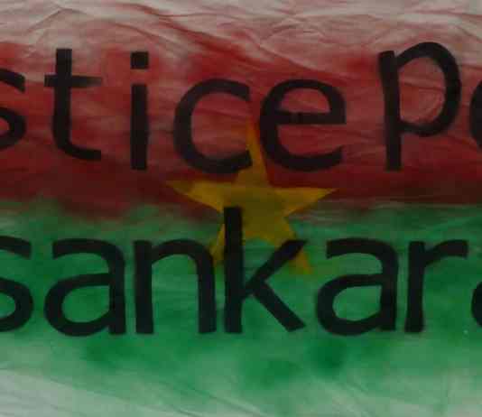 Banderole justice pour sankara